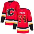 Calgary Flames #74 Daniel Pribyl Authentic Red Drift Fashion NHL Jersey