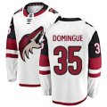 Arizona Coyotes #35 Louis Domingue Fanatics Branded White Away Breakaway NHL Jersey