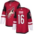 Arizona Coyotes #16 Max Domi Premier Burgundy Red Home NHL Jersey