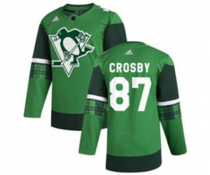 Pittsburgh Penguins #87 Sidney Crosby 2020 St. Patrick\'s Day Stitched Hockey Jersey