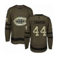 Montreal Canadiens #44 Nate Thompson Authentic Green Salute to Service Hockey Jersey