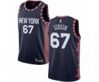 New York Knicks #67 Taj Gibson Swingman Navy Blue Basketball Jersey - 2018-19 City Edition