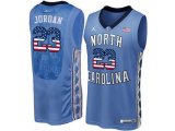2016 US Flag Fashion 2016 Men's North Carolina Tar Heels Michael Jordan #23 College Basketball Jersey - Blue