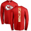 Kansas City Chiefs #70 Bryan Witzmann Red Backer Long Sleeve T-Shirt