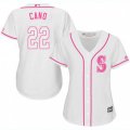 Women's Seattle Mariners #22 Robinson Cano Authentic White Fashion Cool Base MLB Jersey