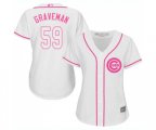 Women's Chicago Cubs #59 Kendall Graveman Authentic White Fashion Baseball Jersey