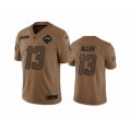 Los Angeles Chargers #13 Keenan Allen 2023 Brown Salute To Service Limited Football Stitched Jersey