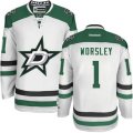 Dallas Stars #1 Gump Worsley Authentic White Away NHL Jersey