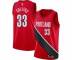Portland Trail Blazers #33 Zach Collins Swingman Red Finished Basketball Jersey - Statement Edition