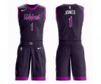 Minnesota Timberwolves #1 Tyus Jones Swingman Purple Basketball Suit Jersey - City Edition