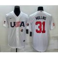 USA Baseball #31 Cedric Mullins 2023 White World Classic Stitched Jerseys