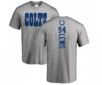 Indianapolis Colts #94 Tyquan Lewis Ash Backer T-Shirt