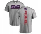 New York Giants #71 Will Hernandez Ash Backer T-Shirt