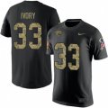 Jacksonville Jaguars #33 Chris Ivory Black Camo Salute to Service T-Shirt