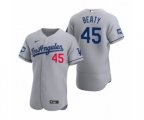 Los Angeles Dodgers Matt Beaty Gray 2020 World Series Champions Authentic Jerseys