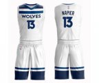 Minnesota Timberwolves #13 Shabazz Napier Swingman White Basketball Suit Jersey - Association Edition