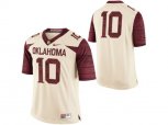 Men's Oklahoma Sooners #10 College Limited Football Jersey - White