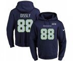 Seattle Seahawks #88 Will Dissly Navy Blue Name & Number Pullover Hoodie