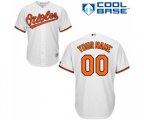 Baltimore Orioles Customized Replica White Home Cool Base Baseball Jersey