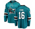 San Jose Sharks #16 Eric Fehr Fanatics Branded Teal Green Home Breakaway NHL Jersey