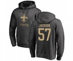 New Orleans Saints #57 Rickey Jackson Ash One Color Pullover Hoodie