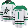 Dallas Stars #1 Gump Worsley Authentic White Away Fanatics Branded Breakaway NHL Jersey