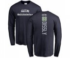 Seattle Seahawks #88 Will Dissly Navy Blue Backer Long Sleeve T-Shirt