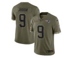 New England Patriots #9 Matt Judon 2022 Olive Salute To Service Limited Stitched Jersey