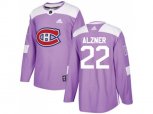 Montreal Canadiens #22 Karl Alzner Purple Authentic Fights Cancer Stitched NHL Jersey