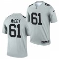 Las Vegas Raiders #61 Gerald McCoy Nike 2021 Silver Inverted Legend Jersey