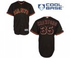 San Francisco Giants #35 Brandon Crawford Authentic Black New Cool Base Baseball Jersey