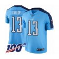 Tennessee Titans #13 Taywan Taylor Limited Light Blue Rush Vapor Untouchable 100th Season Football Jersey