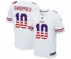 San Francisco 49ers #10 Jimmy Garoppolo Elite White Road USA Flag Fashion Football Jersey