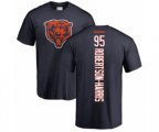 Chicago Bears #95 Roy Robertson-Harris Navy Blue Backer T-Shirt