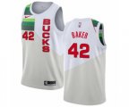 Milwaukee Bucks #42 Vin Baker White Swingman Jersey - Earned Edition