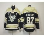 Pittsburgh Penguins #87 Sidney Crosby black-cream[pullover hooded sweatshirt patch c]