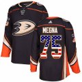 Anaheim Ducks #75 Jaycob Megna Authentic Black USA Flag Fashion NHL Jersey