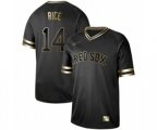 Boston Red Sox #14 Jim Rice Authentic Black Gold Fashion Baseball Jersey