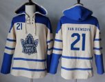 Toronto Maple Leafs #21 James Van Riemsdyk Cream Sawyer Hooded Sweatshirt Stitched NHL Jersey
