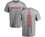 Houston Rockets #22 Clyde Drexler Ash Backer T-Shirt