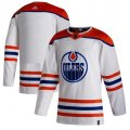 Edmonton Oilers adidas Blank White 2020-21 Reverse Retro Authentic Jersey