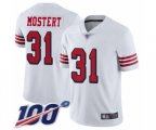 San Francisco 49ers #31 Raheem Mostert Limited White Rush Vapor Untouchable 100th Season Football Jersey