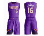 Phoenix Suns #16 Tyler Johnson Swingman Purple Basketball Suit Jersey - City Edition
