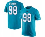 Carolina Panthers #98 Marquis Haynes Blue Rush Pride Name & Number T-Shirt