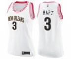 Women's New Orleans Pelicans #3 Josh Hart Swingman White Pink Fashion Basketball Jersey
