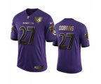 Baltimore Ravens #27 J.K. Dobbins Purple Team 25th Season Golden Limited Football Jersey
