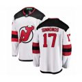 New Jersey Devils #17 Wayne Simmonds Fanatics Branded White Away Breakaway Hockey Jersey