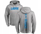 Detroit Lions #71 Ricky Wagner Ash Backer Pullover Hoodie