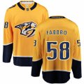 Nashville Predators #58 Dante Fabbro Fanatics Branded Gold Home Breakaway NHL Jersey