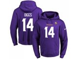 Minnesota Vikings #14 Stefon Diggs Purple Name & Number Pullover NFL Hoodie